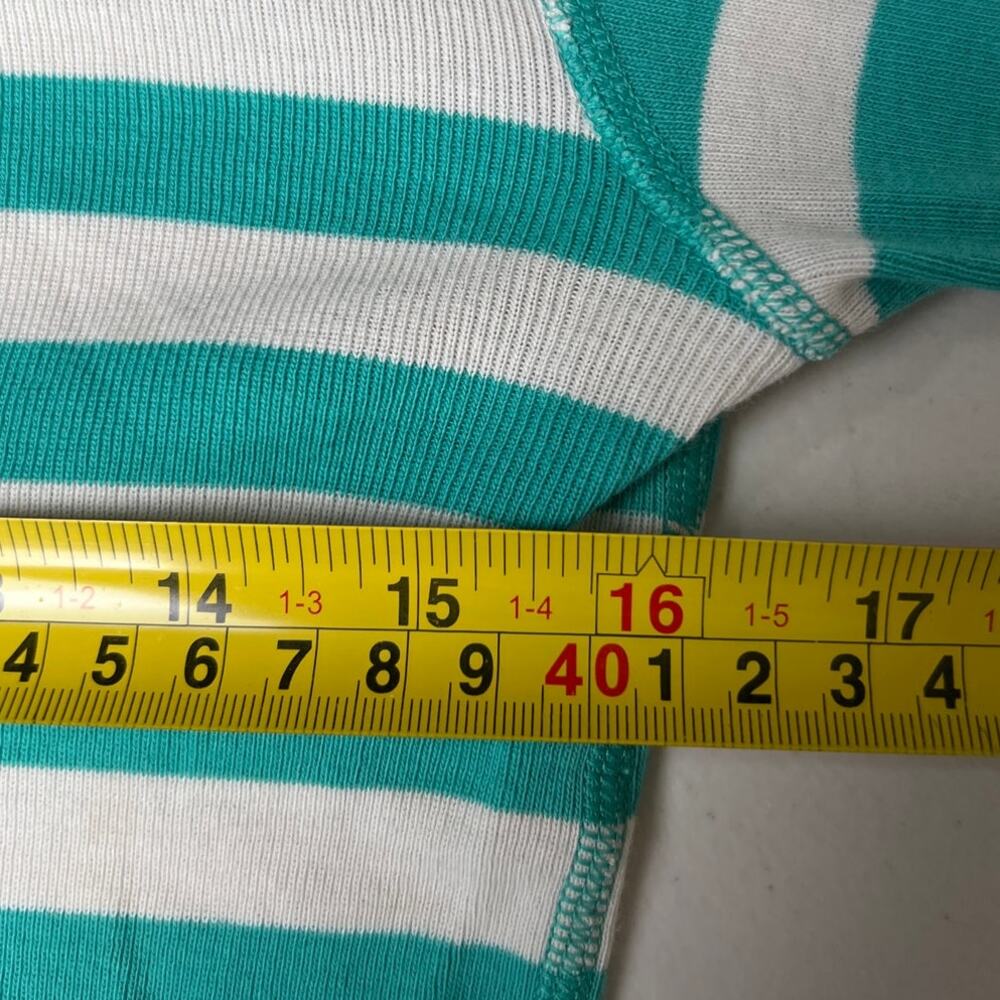 Hanna Anderson Striped 160CM Green Striped Pajama Top - Picture 5 of 7